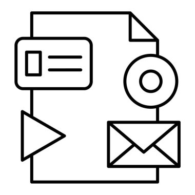 e- posta iletisi ikonu vektör çizimi tasarımı