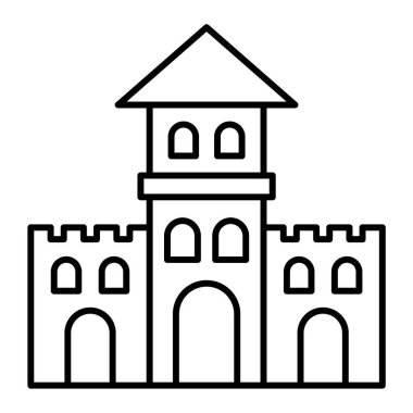 Şato. Web simgesi basit illüstrasyon