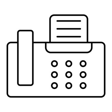 faks simgesi. Web için posta vektör simgelerinin basit illüstrasyonu