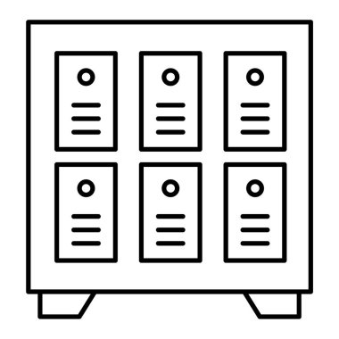 Dolap. Web simgesi basit illüstrasyon