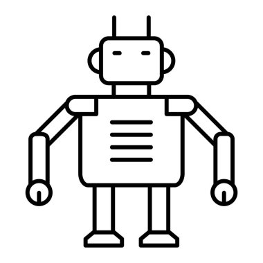 robot ikon vektör illüstrasyonu