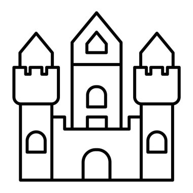 Şato. Web simgesi basit illüstrasyon