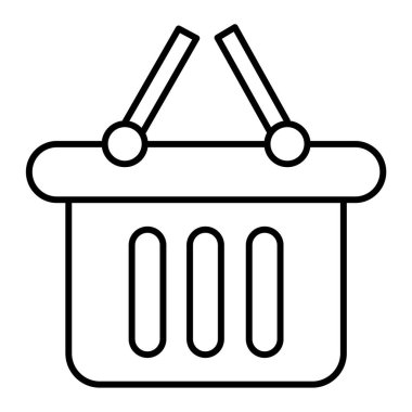 Alışveriş sepeti ikonu vektör illüstrasyonu