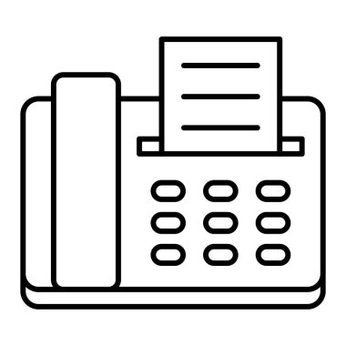 faks simgesi. Beyaz arkaplanda izole edilmiş web tasarımı için telefon vektör sembolü