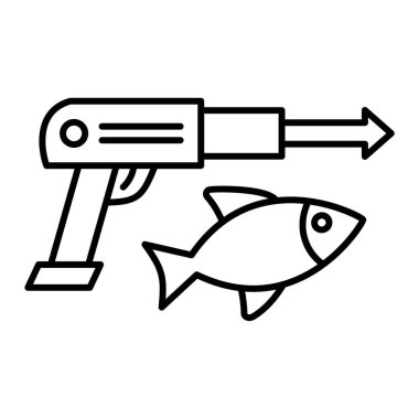 Balık kancası ikonu. Beyaz arkaplanda izole edilmiş web tasarımı için balık vektör sembolü