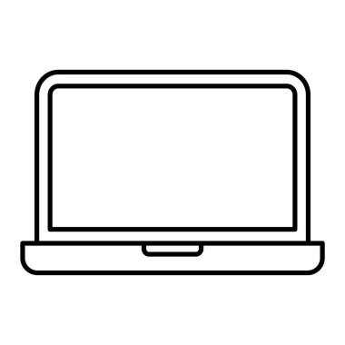 Dizüstü bilgisayar teknolojisi simge vektör çizim grafik tasarım