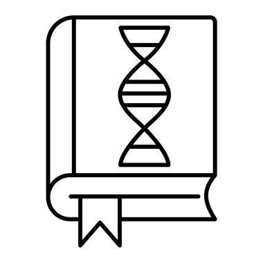 DNA ikonu vektör illüstrasyonlu kitap