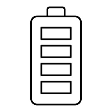 pil şarj ikonu. Web için enerji vektör simgelerinin özet çizimi