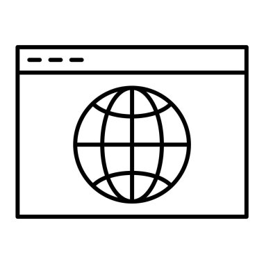 tarayıcı simgesi vektör illüstrasyonu