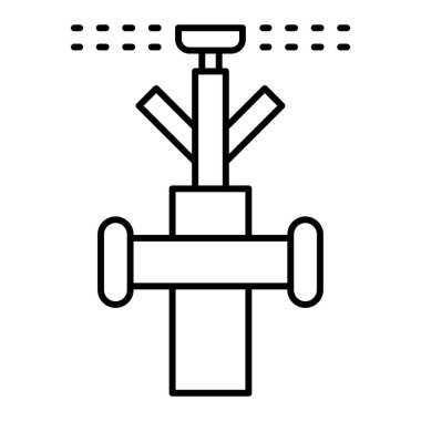Boru simgesi. Web için su borusu vektör simgelerinin özet çizimi