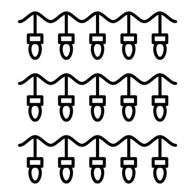 Noel çelengi ikonu. Beyaz arkaplanda izole edilmiş web tasarımı için asma vektör simgeleri dizisi