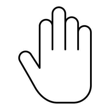 El hareketi ikonu. dış hat dokunuş düğmesi vektör çizimi.