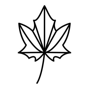 Yaprak ikonu vektör illüstrasyonu