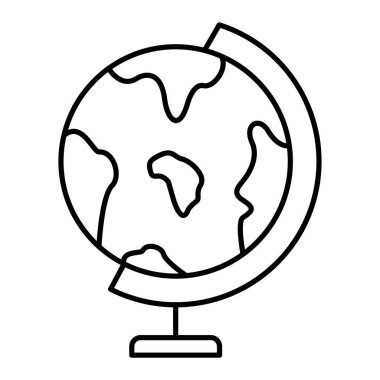 Dünya ikonu. Web için gezegen vektör simgelerinin özet çizimi