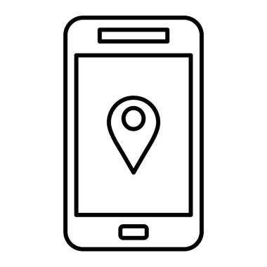 Cep telefonu simgesi, vektör illüstrasyonu