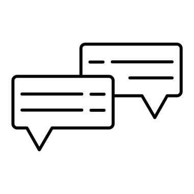 Sohbet iletileri ikon vektör illüstrasyonu
