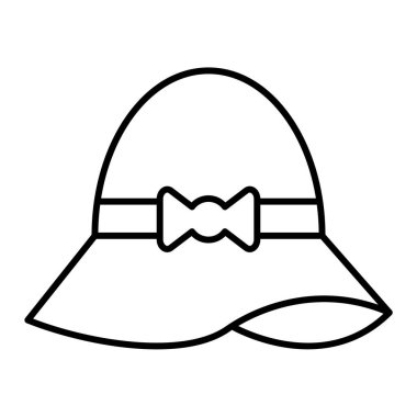 Şapka ikonu. Web için kumaş vektör simgelerinin özet çizimi