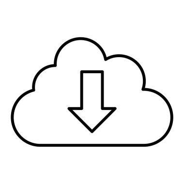 Bulut hesaplama simgesi vektör illüstrasyonu