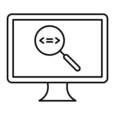 bilgisayar monitörü Büyüteç vektör çizim tasarım ile