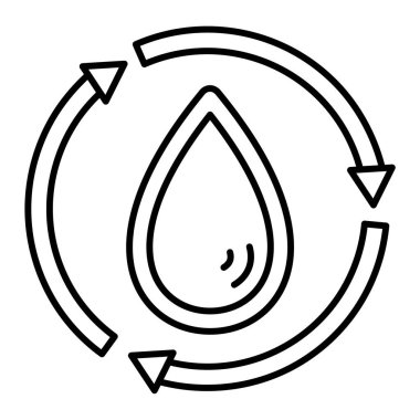 Bir damla simgesinin vektör illüstrasyonu