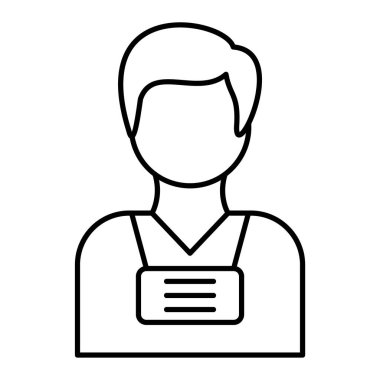 Avatar çanta karakter vektör illüstrasyon tasarımı ile adam