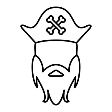 Bir korsan simgesinin vektör çizimi