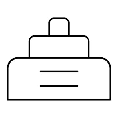 Otelde. Web simgesi basit illüstrasyon