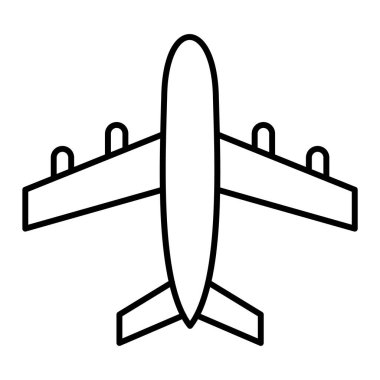 uçak ikonu vektör illüstrasyonu