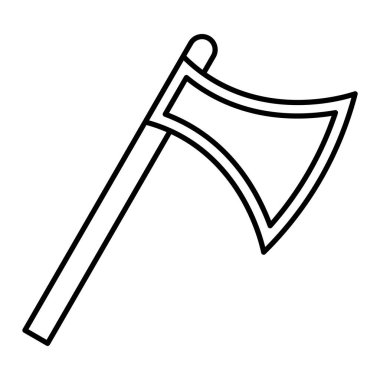 Balta simgesi. El çizimi vektör çizimi. izole edilmiş sınır biçimi