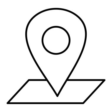 konum simgesi. Çizgi harita işaretleyici vektör resimleme çizelgesi. izole edilmiş çevre arkaplanı