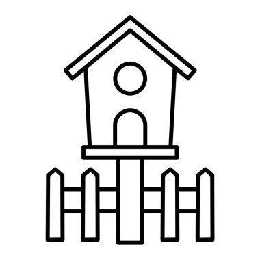 kuş evi simgesi vektör illüstrasyonu