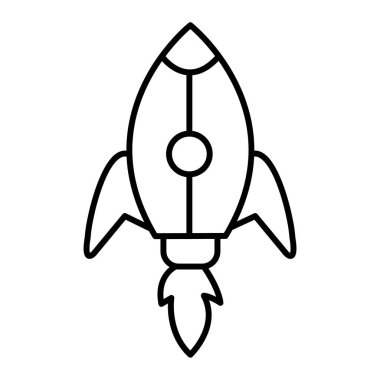 roket ikonu vektör illüstrasyonu