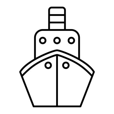 Yolcu gemisi simgesi. Ağ için denizaltı vektör simgelerinin özet çizimi