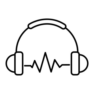 kulaklık simgesi vektör illüstrasyonu