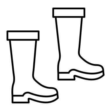 Kauçuk simgesi botlar. vektör çizim