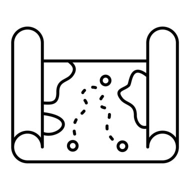 Harita simgesi. Web için halı vektör simgelerinin özet çizimi