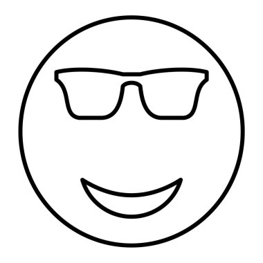 yüz maskesi simgesi. Web için güneş gözlüğü vektör simgelerinin özet çizimi