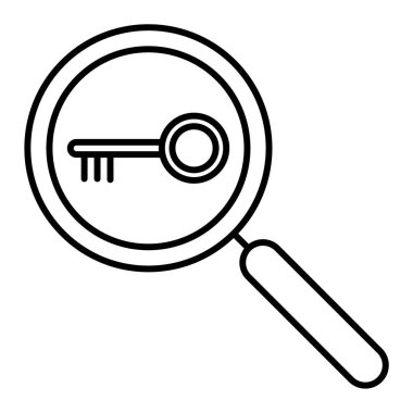 Büyüteç simgesi. ana hatlı büyüteç vektör resimleme sembolü ve bonus.