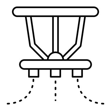 Modern siyah simgenin vektör illüstrasyonu