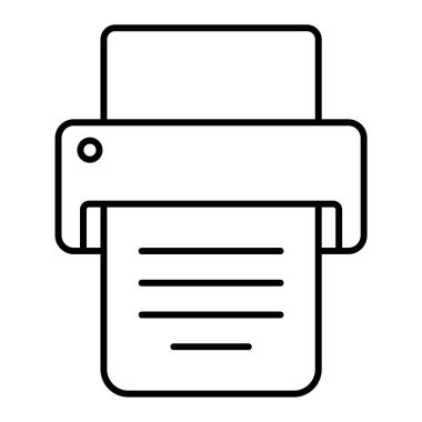 Yazıcı. Web simgesi basit illüstrasyon