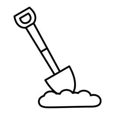 kürek simgesi vektör illüstrasyonu