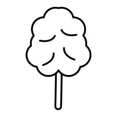 Tek bir ağaç simgesinin vektör illüstrasyonu