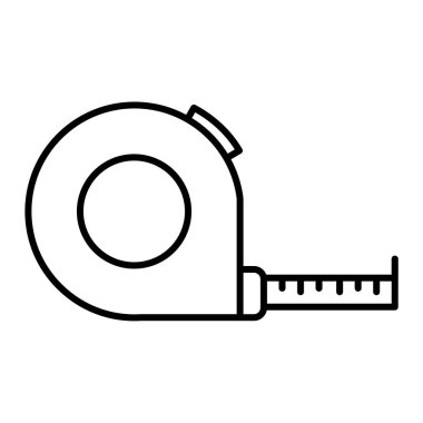 mezura simgesi. Web için rulet inşa vektör simgelerinin özet çizimi