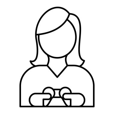 Kadınlar avatar simgesi vektör illüstrasyon grafik tasarımı