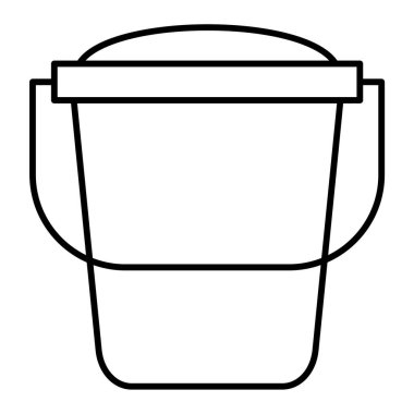 Kova ikonu. Web için temizlik vektör simgelerinin özet çizimi