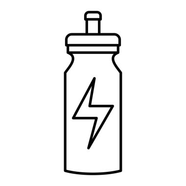 Damlalı şişe ve damlalar ve dambıl vektör çizimi tasarımı