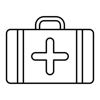 İlk yardım kiti simgesi vektör illüstrasyon grafik tasarımı