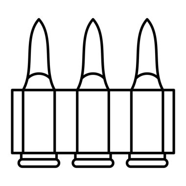 Mermi ikonu. vektör illüstrasyonu