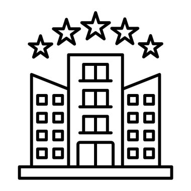 Otel simgesi vektör illüstrasyonu