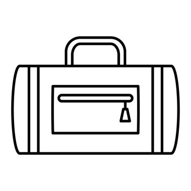 Bir bavul simgesinin vektör illüstrasyonu